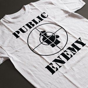 Public Enemy Rap Hip Hop Retro T-Shirt. White Multiple Sizes. Fast Shipping!